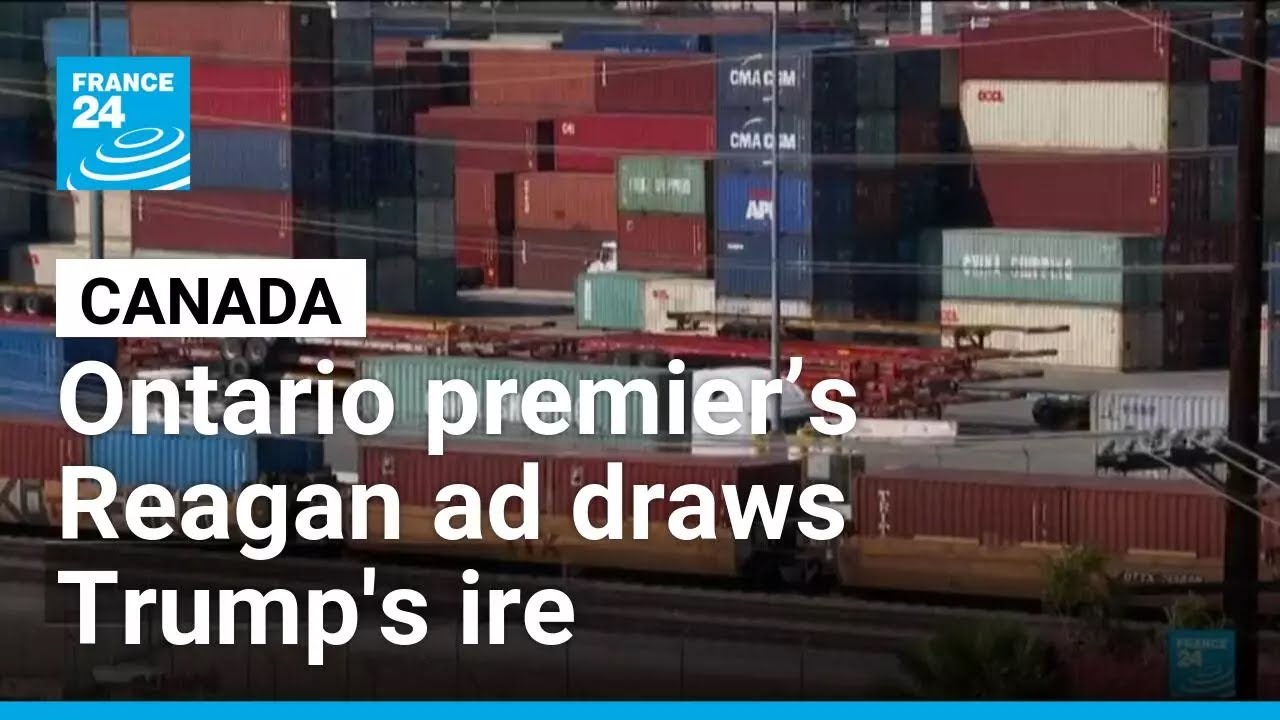 Ontario premier’s Reagan ad rekindles tensions with Trump • FRANCE 24 English