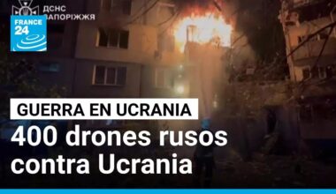 Más de 400 drones y 28 misiles rusos impactan en Ucrania