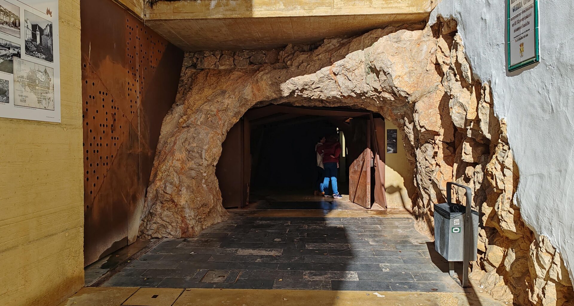 Denia, Spain. Tunnel built as shelter during the Civil War.