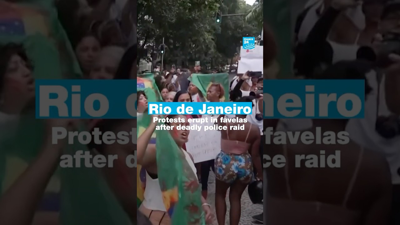 🇧🇷 Rio de Janeiro: Protests erupt in favelas after deadly police raid • FRANCE 24 English