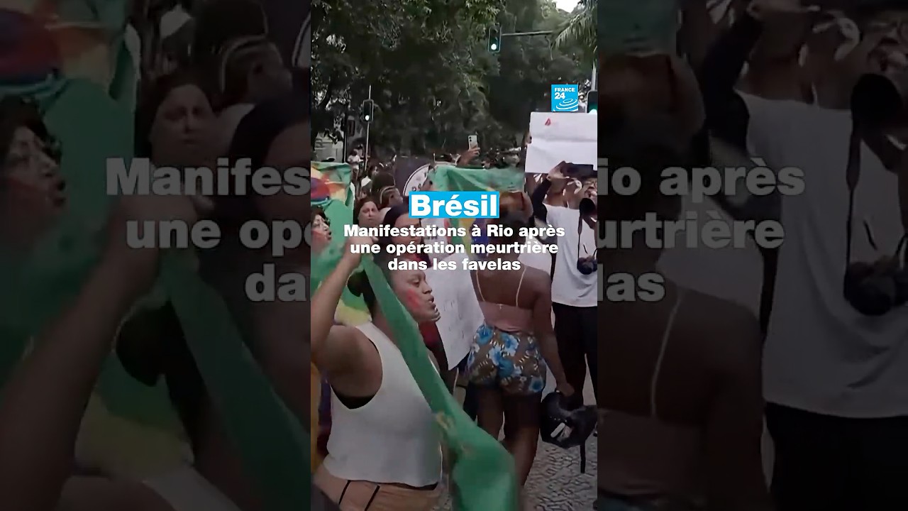 Brésil : manifestations à Rio après une opération meurtrière dans les favelas • FRANCE 24