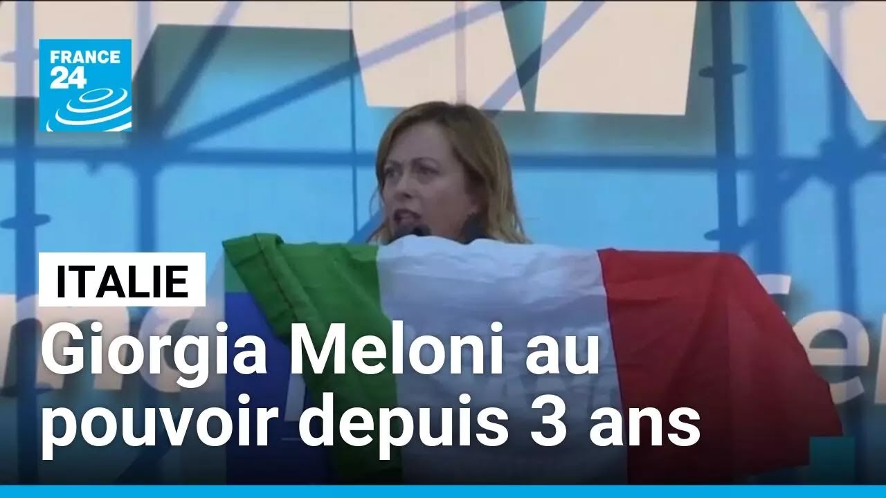 Italie : le gouvernement de Giorgia Meloni à l'épreuve du pouvoir depuis trois ans • FRANCE 24