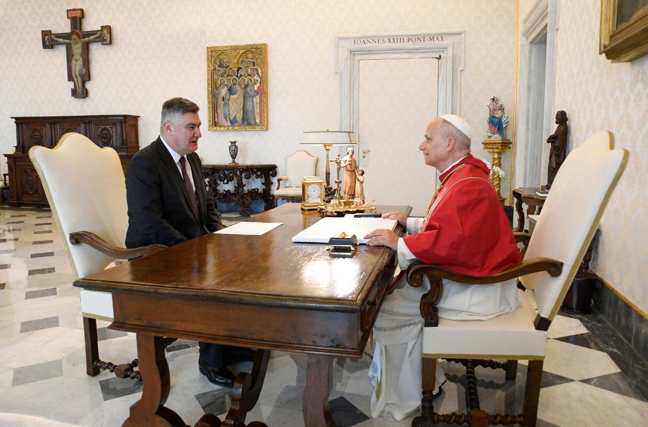 Pope Leo meets with the President of Croatia, Zoran Milanović