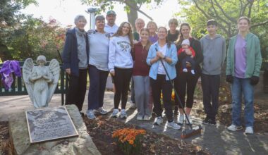 Volunteers beautify 'Memorial Grove,' a space that honors those who passed away before the age of 21