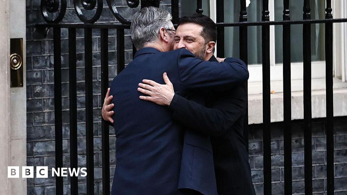 Zelensky embraces Starmer as he arrives at No 10 ahead of Ukraine talks - live updates