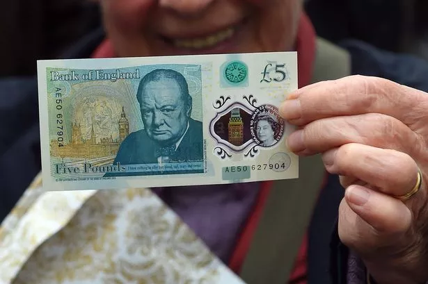 Stock image of a £5 note