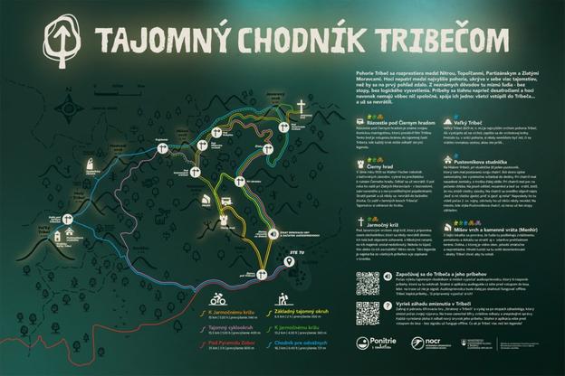 Several routes are available for visitors taking the new trail through Tribeč.