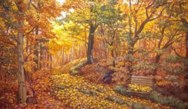Autumn Park. My oil painting on canvas. 2023