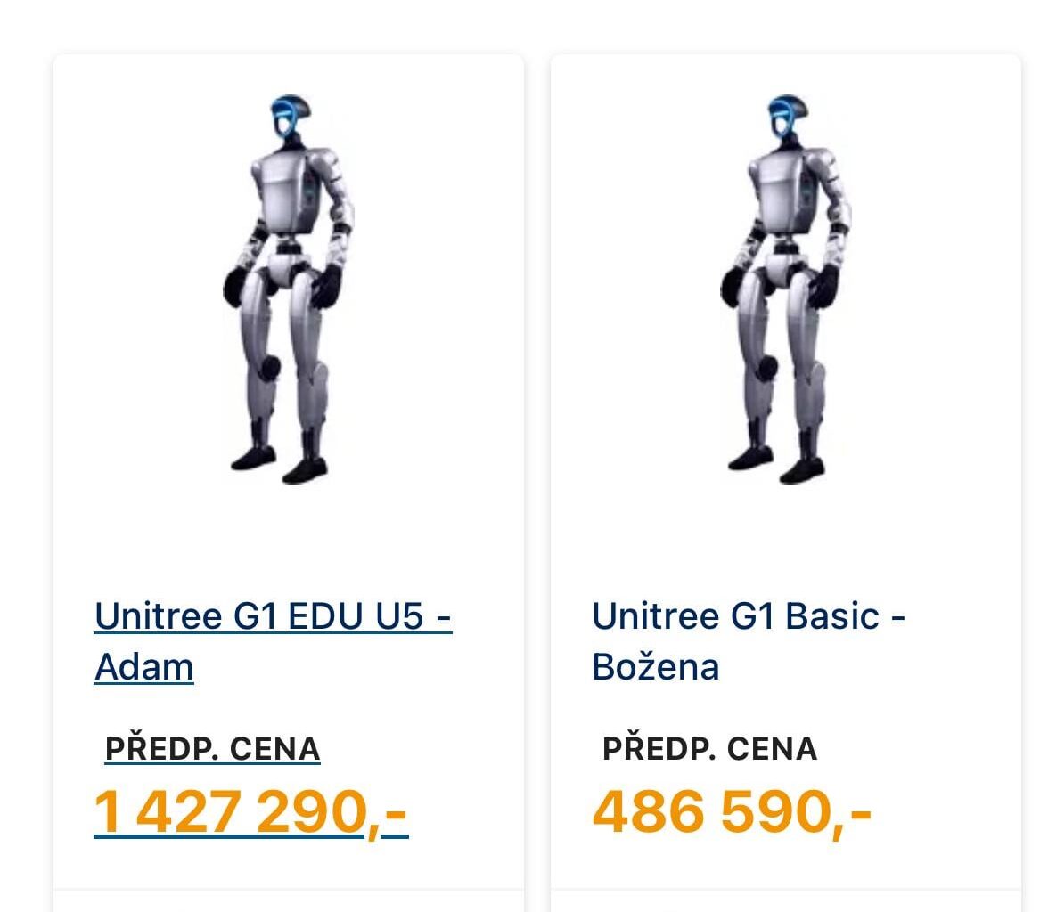 Ženský robot Božena je 3x méně hodnotný než Adam