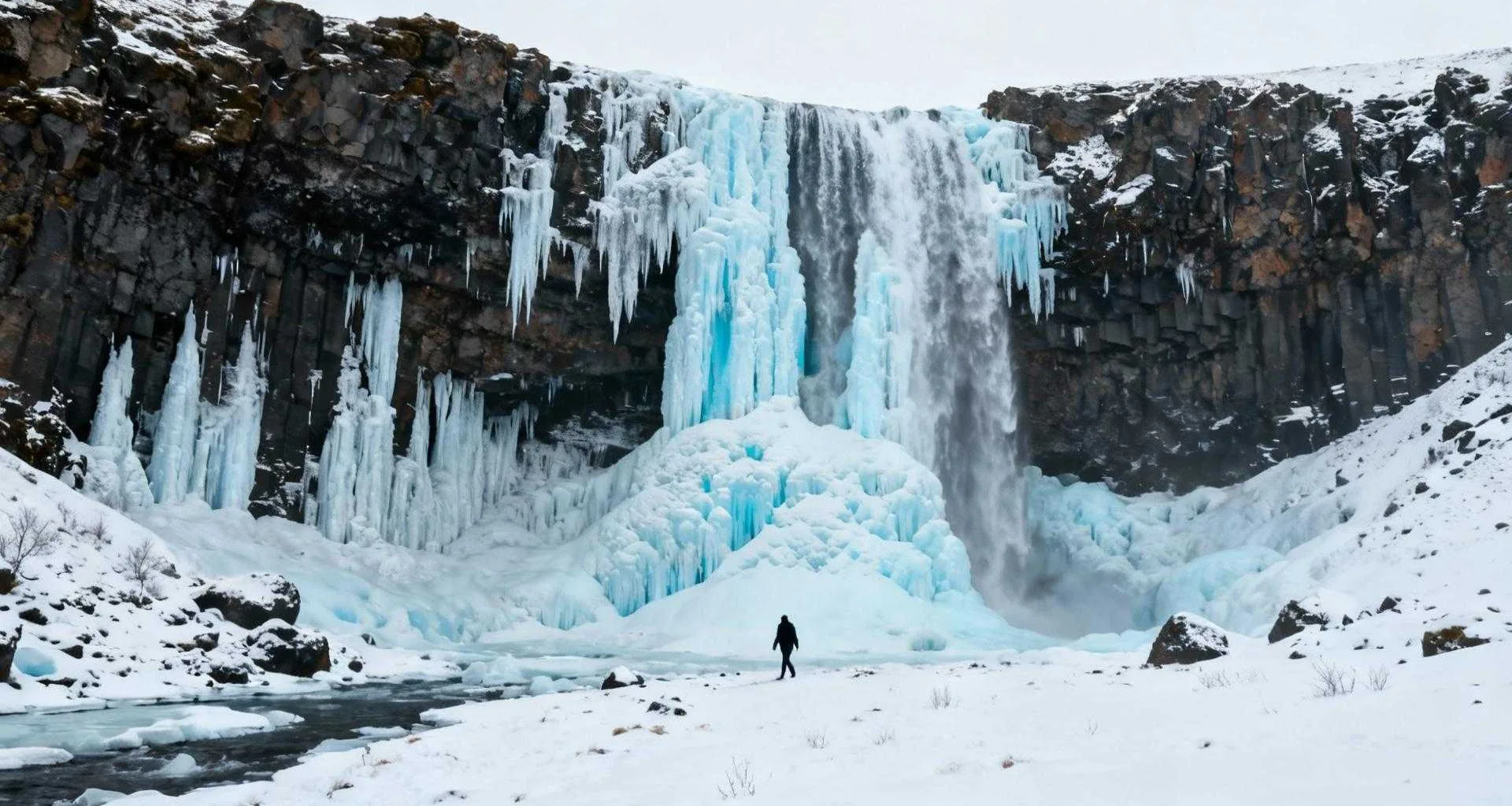 I discovered Iceland's frozen waterfalls by accident during summer