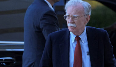 Former White House national security adviser Bolton arrives at U.S. District Court