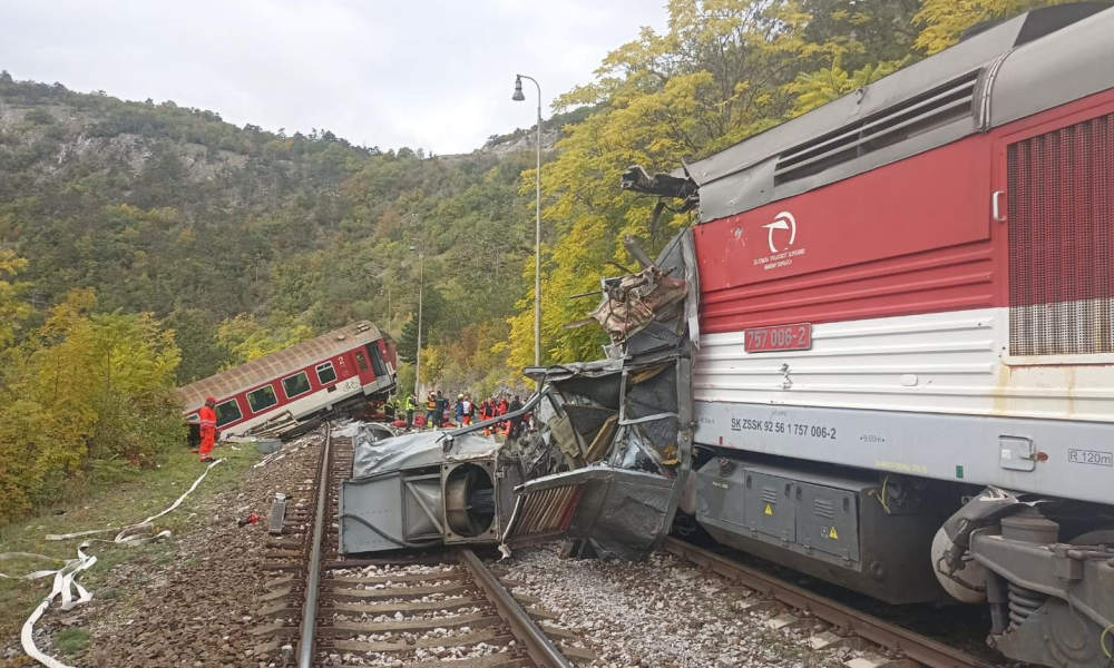 Nearly 100 injured after trains collide in Slovakia