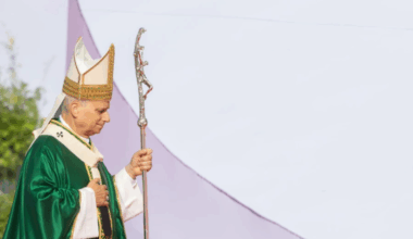 Pope Leo XIV celebrates Mass for more than 1 million young pilgrims at the University of Rome Tor Vergata, in Rome's outskirts, on Aug. 3, 2025.