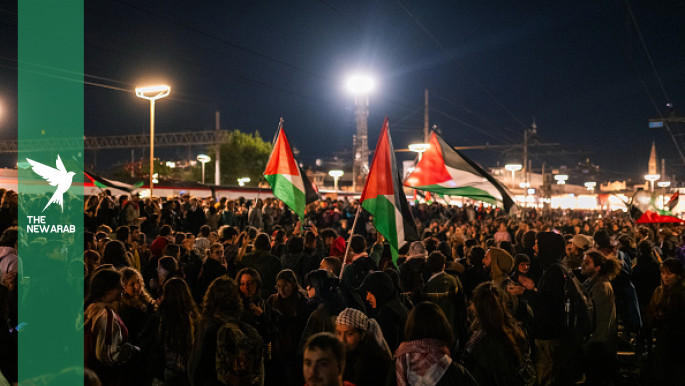 Pro-Palestinian protesters in Italy oppose Israel game