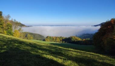 Herrlicher Herbstmorgen auf der Schwäbischen Alb mit Deutschem - und Fransenenzian