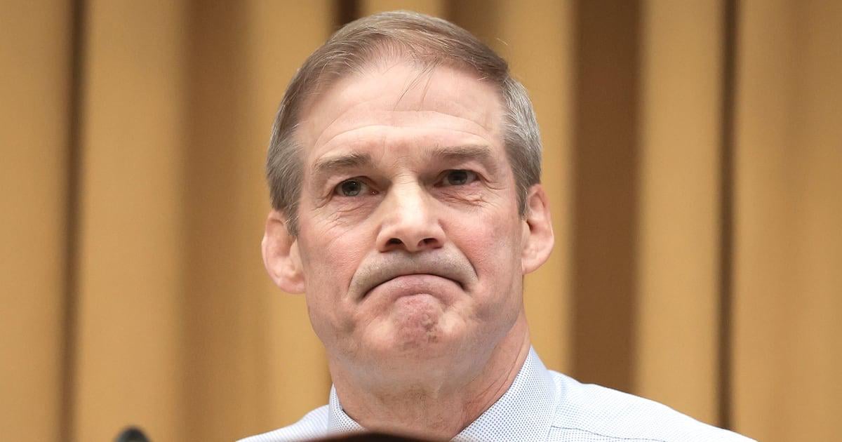 Republican Crumbles After Being Backed Into Corner Over Epstein | Jim Jordan was pressed about why a new Democratic representative has yet to be sworn in after she vowed to support a vote on releasing the Epstein files.