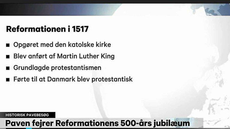I anledning af at det i dag er årsdag for, at... en person angiveligt slog sine 95 teser op på en kirkedør, må vi igen sende en venlig tanke til DR som tak for denne næsten korrekte faktaboks. Så tæt på, men dog så langt fra.