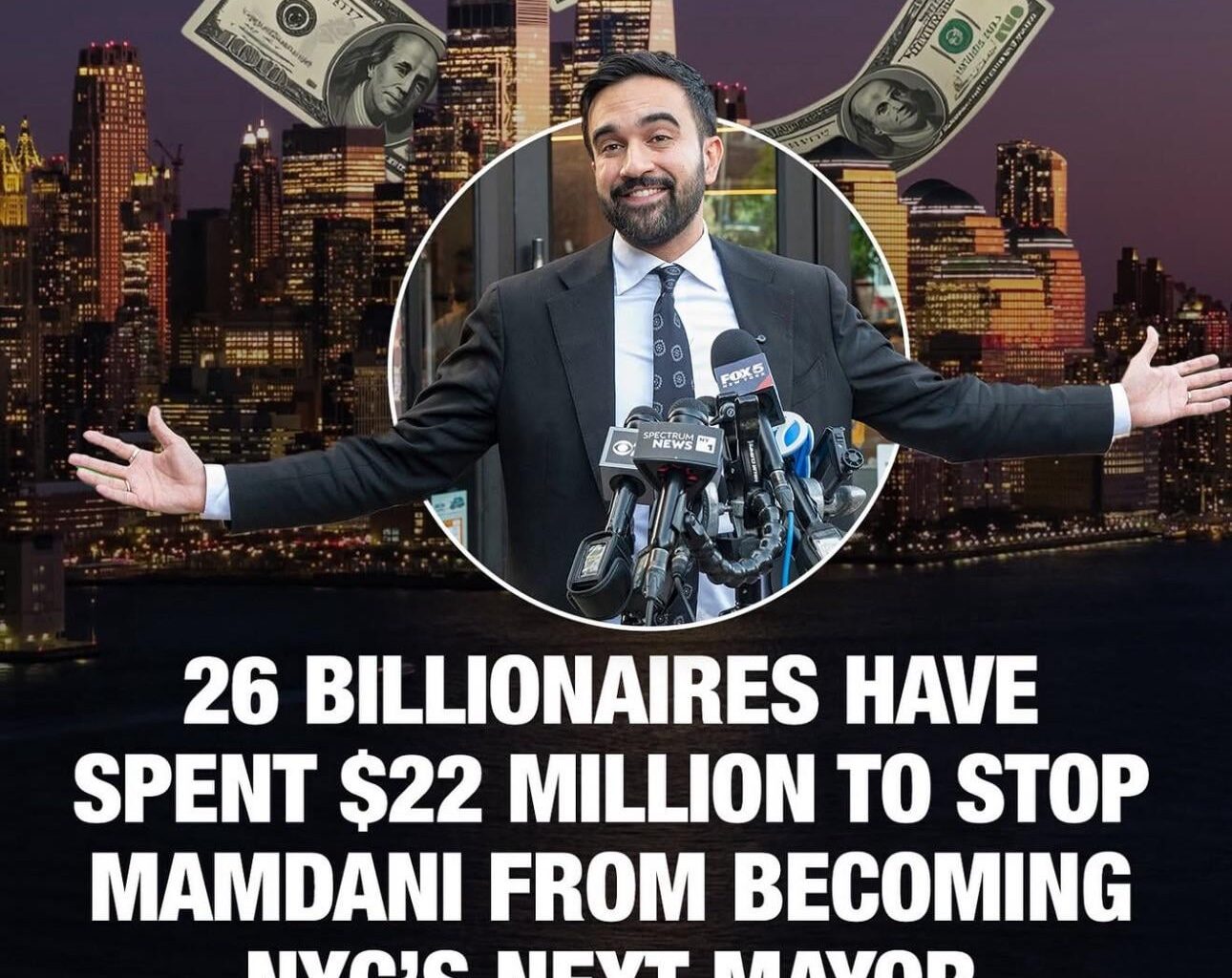 They’re spending more money fighting Zohran than he’d ever tax them