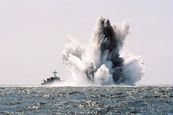 La force de guerre des mines de l'OTAN au large de Dieppe