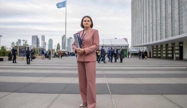 Svitlana Tsikhanouskaya: Belarus’ leader in exile tells Australia ‘freedom is not a privilege’ ahead of visit