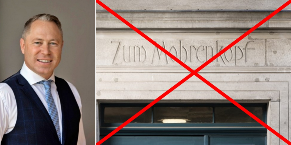 Dr. Gut: «Wie Medien [...] berichten, sollen nun neben der Abdeckung von Namensschildern wie «Zum Mohrenkopf» oder «Zum Mohrentanz» auch noch Sprech- und Schreibverbote gelten.»