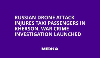 Russian Drone Attack Injures Taxi Passengers in Kherson, War Crime Investigation Launched