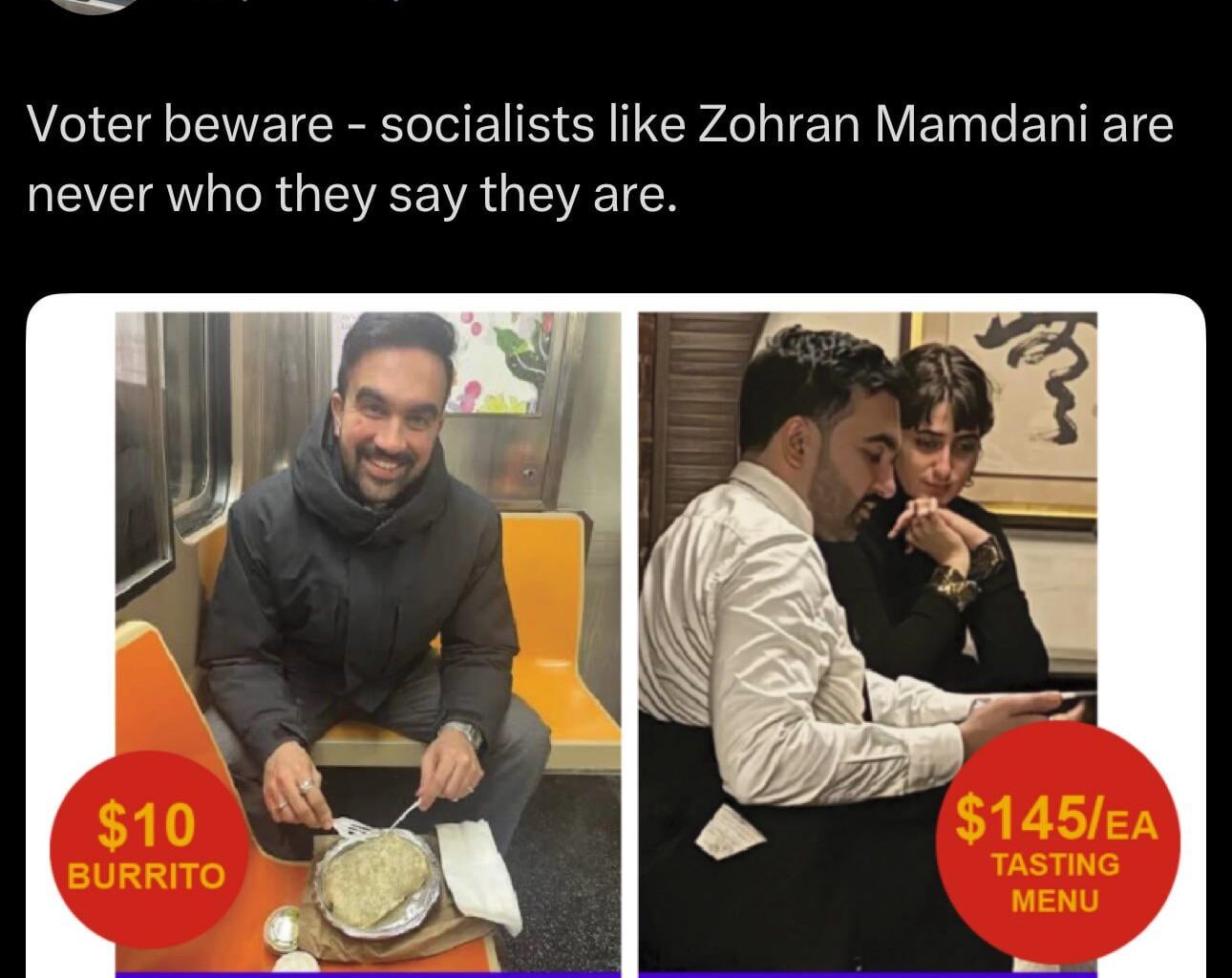 Socialism means not spending money on food with your wife.