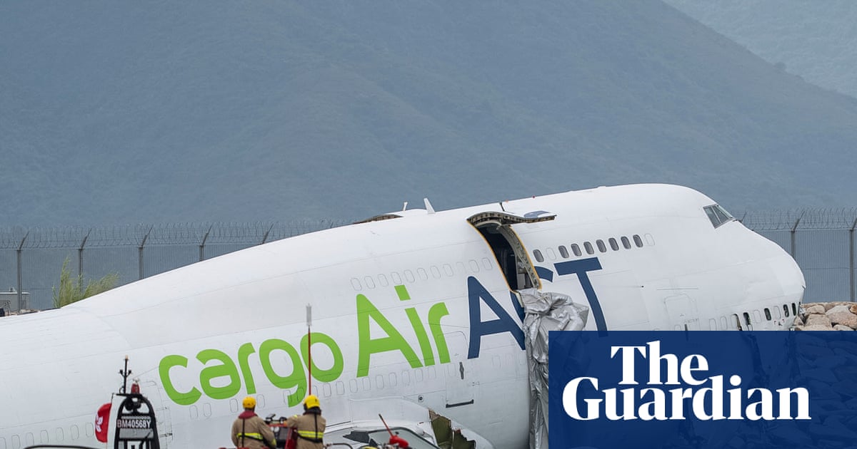 Hong Kong: two killed after cargo plane veers off runway into sea while landing | Hong Kong