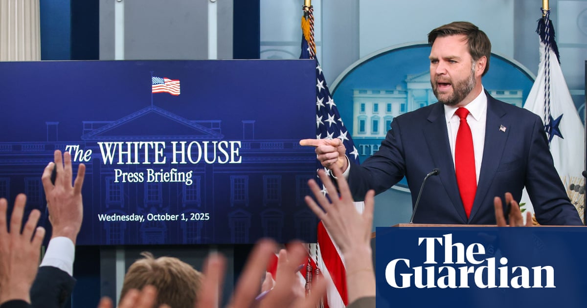 Vance uses false claims to pin shutdown blame on Democrats as White House warns of layoffs | US politics
