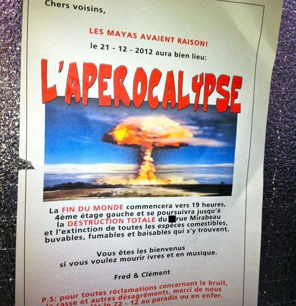 Ah la bonne époque de la fin du monde...