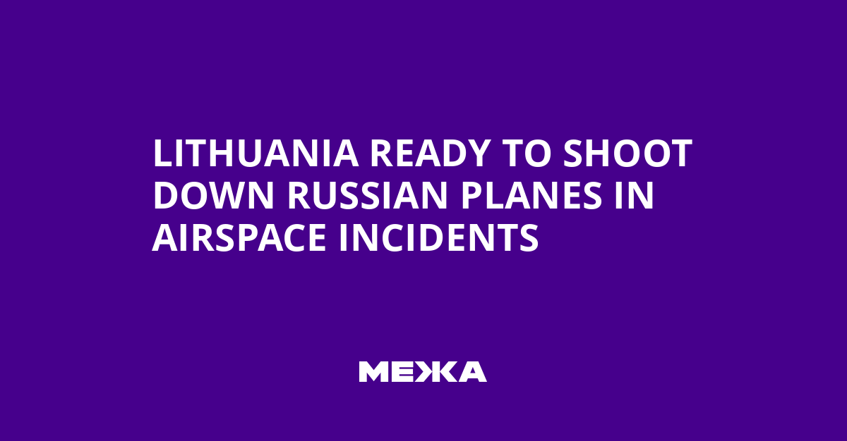 Lithuania Ready to Shoot Down Russian Planes in Airspace Incidents | Ukraine news