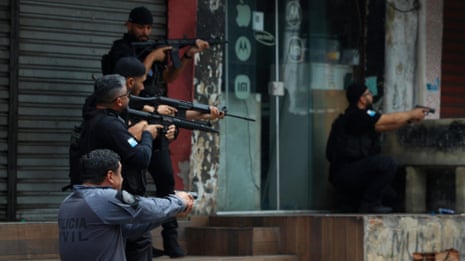 Brazilian police raid Rio favelas in deadliest operation against gangs – video