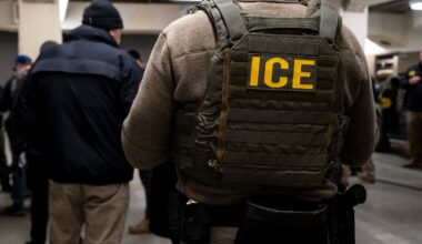 US Immigration and Customs Enforcement (ICE) agents in Chicago.