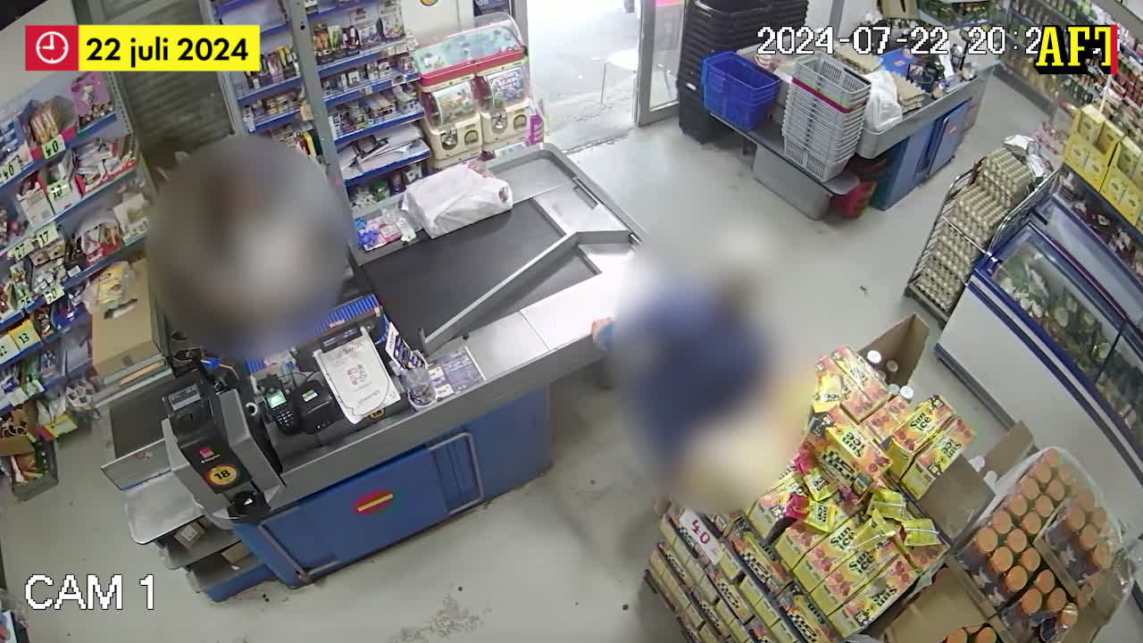 Här sprängs handgranaten i affären – räddas av en sandal