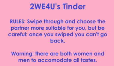 2WE4Us Tinder version, who did you choose?
