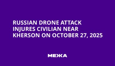 Russian Drone Attack Injures Civilian Near Kherson on October 27, 2025