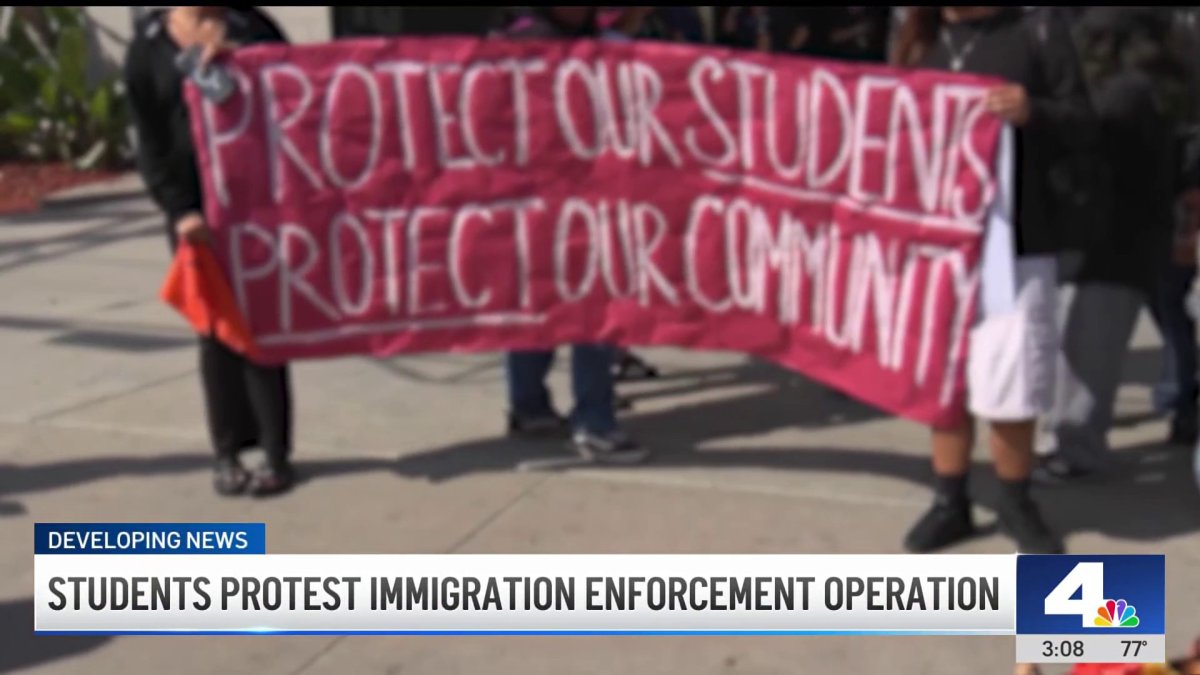 South LA students protest ongoing immigration operations – NBC Los Angeles