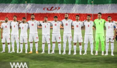 Soccer Football - International Friendly - Iran v Angola - Azadi Stadium, Tehran, Iran - September 13, 2023 Iran players pose for a team group photo before the match. Majid Asgaripour/WANA (West Asia News Agency)