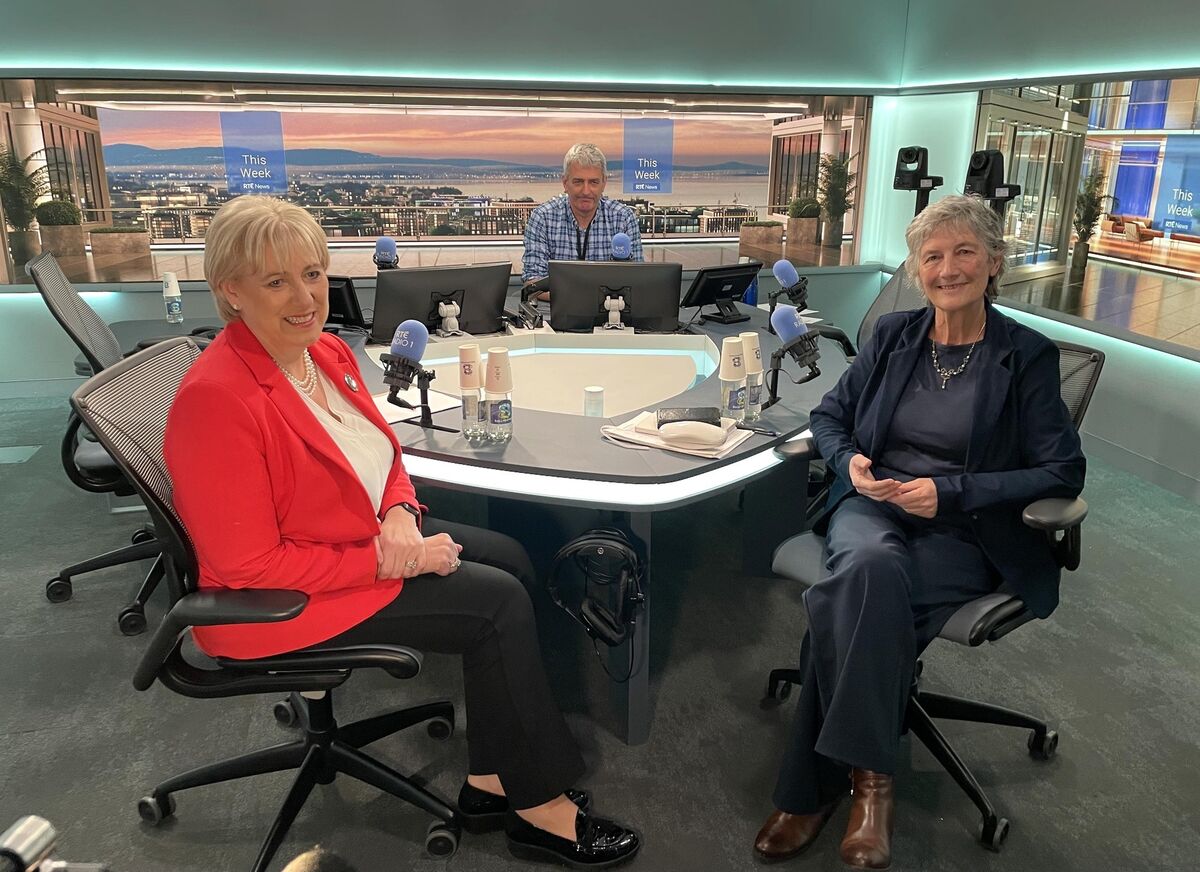 Heather Humphreys (left) and Catherine Connolly (right) with RTE presenter David McCullagh ahead of a debate on RTE Radio One last Sunday. Heather Humphreys (left) and Catherine Connolly (right) with RTE presenter David McCullagh ahead of a debate on RTE Radio One last Sunday.