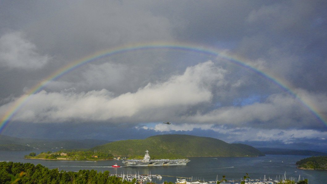 US Megacarrier USS Gerald R. Ford Steams Into Norway as Russian Drones Haunt Europe’s Skies