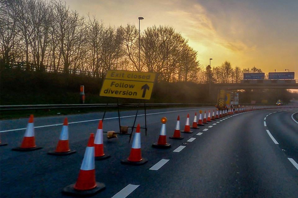 Time Lapse of a UK motorway being repaired over a year