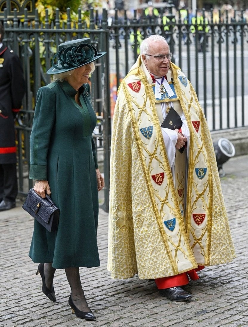 Queen Camilla arrives at the National Harvest Service 2025