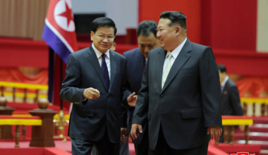 North Korea's Kim Jong Un holds talks with Laotian President in Pyongyang, KCNA says
