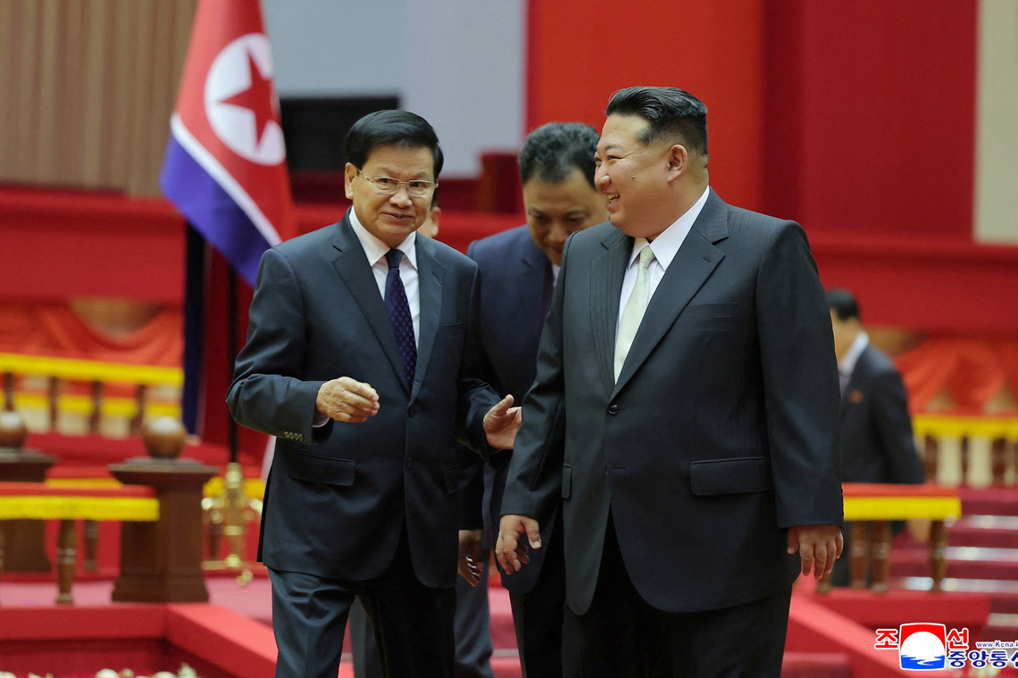North Korea's Kim Jong Un holds talks with Laotian President in Pyongyang, KCNA says