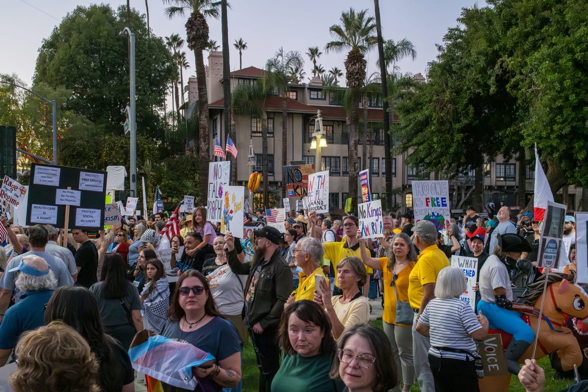 Thousands Join Downtown Political Demonstration
