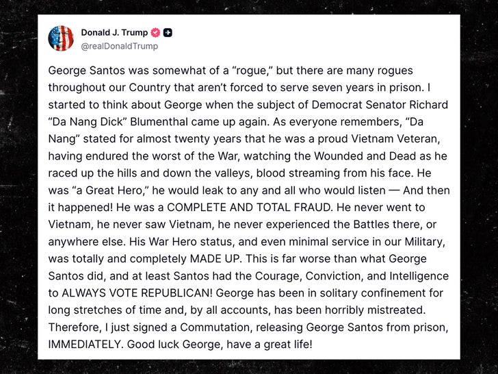 donald trump george santos truth social 