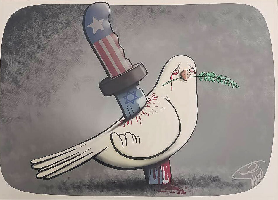 Iranian artists show solidarity with Gaza in “Symphony of Crime” exhibition 