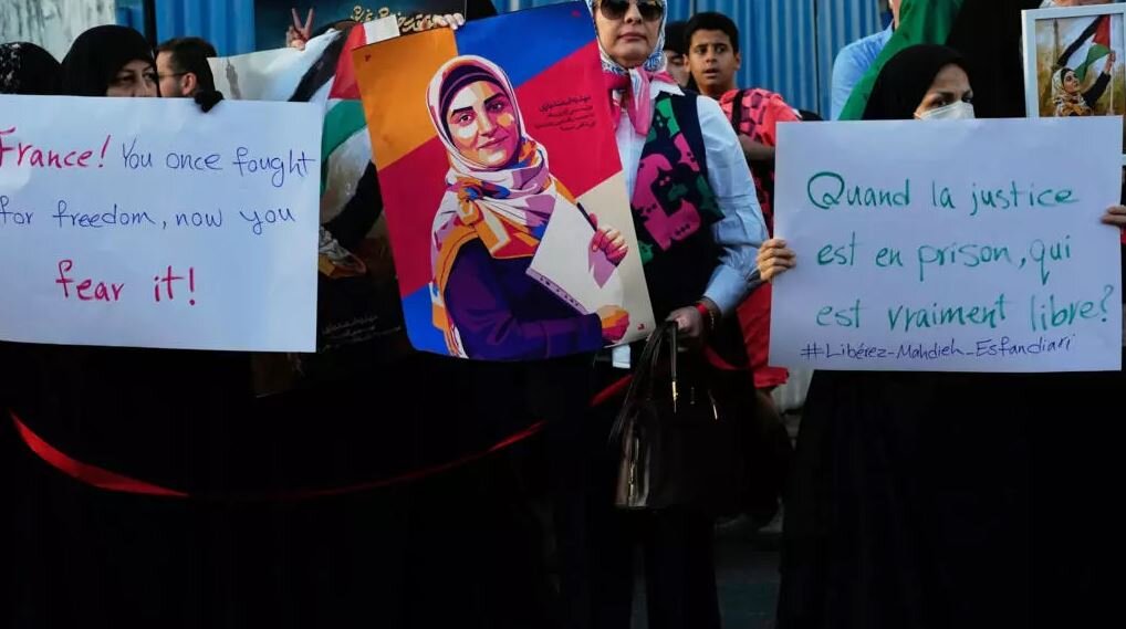Iranian national Mahdieh Esfandiari freed from French prison on parole