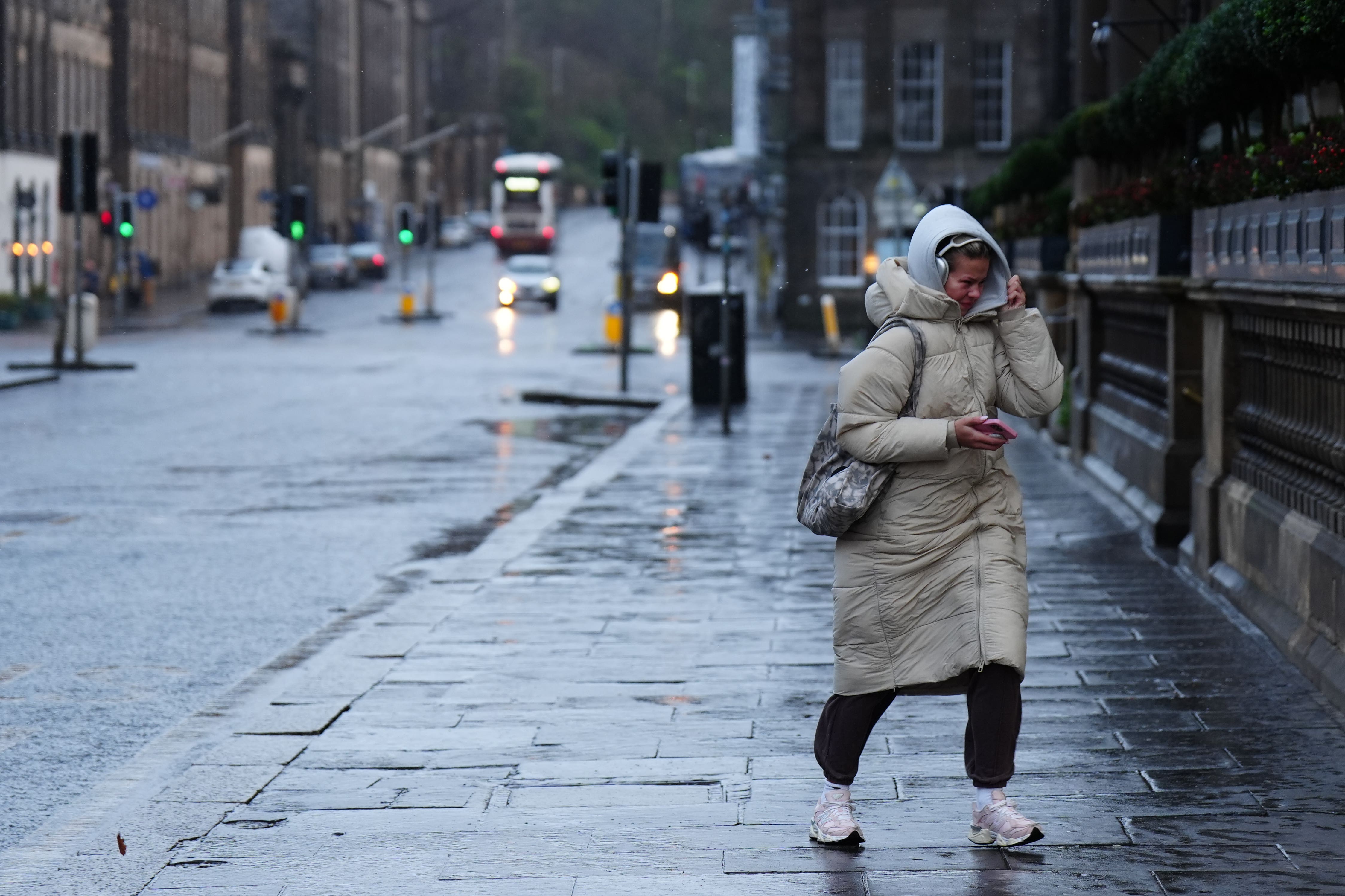 Storm Amy has brought heavy rain and strong winds