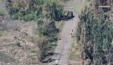 Ukrainian military using American MRAP MaxxPro to evacuate civilians under russian fire in Pokrovsk